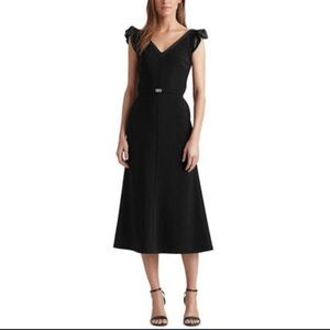 Ralph Lauren Elegant Black Midi Dress